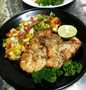 Easy Way Make Recipe Grilled Chicken Steak with Black Pepper and Apple Mango Salsa that is Delicious, Can Spoil the Tongue}