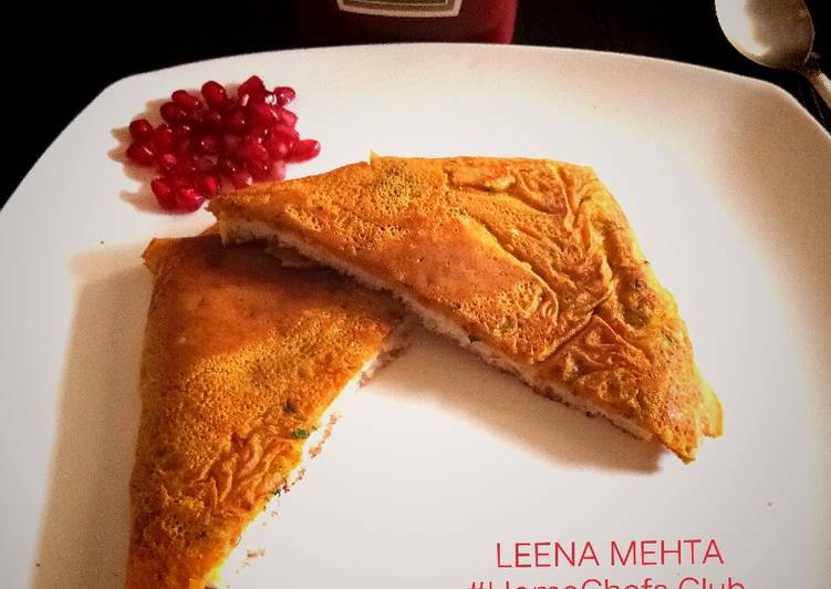 Simple Way to Make Award-winning Vegetarian Bread Omelette