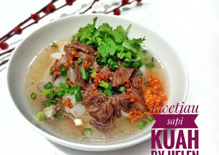 Resep Kwetiau sapi kuah Sederhana