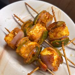A picture of Paneer tikka bites.