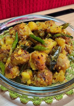 A picture of Stir Fried Sweet Potato.