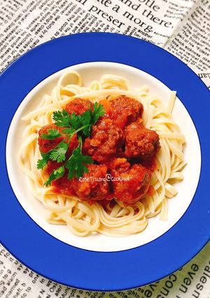 Hình của món Pasta Thịt Viên.