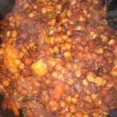A picture of Githeri with potatoes.