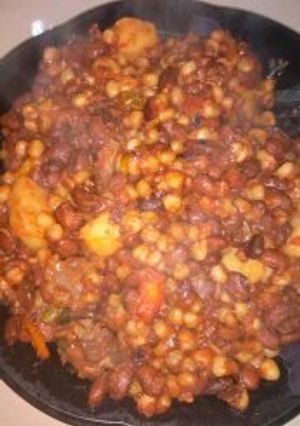 A picture of Githeri with potatoes.