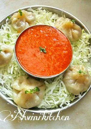 A picture of Vegetarian Momos.