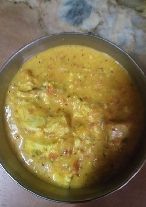 A picture of Mint cream paneer.
