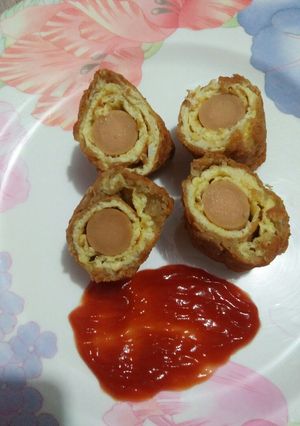 Foto resep Dadar isi sosis
