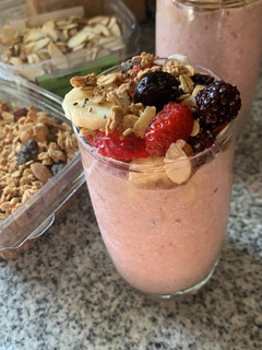 Una foto de Batido de frutas y avena