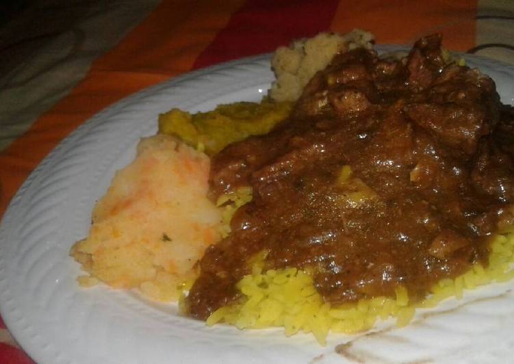 Tasty Beef Stew Marinated with Amasi