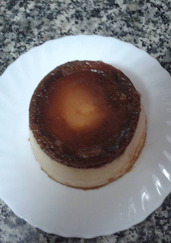 Una foto de Flan casero de huevo