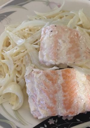 Hình của món Pasta cream cá hồi.