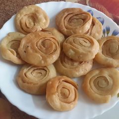 Crispy layered Verki Puri,a tea time snack A picture of Crispy layered Verki Puri,a tea time snack.