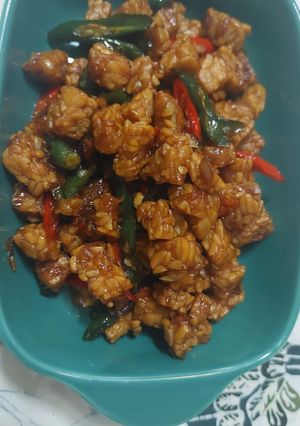 Foto resep Oreg tempe pedas manis
