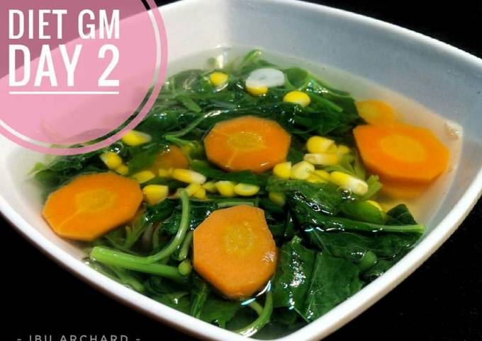 Resep Diet  GM  Day 2 Sayur Bening Bayam oleh Alnase Nur 
