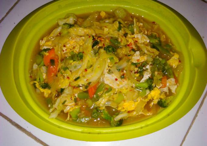 Resep Capcay sayur kuah pedas Anti Gagal