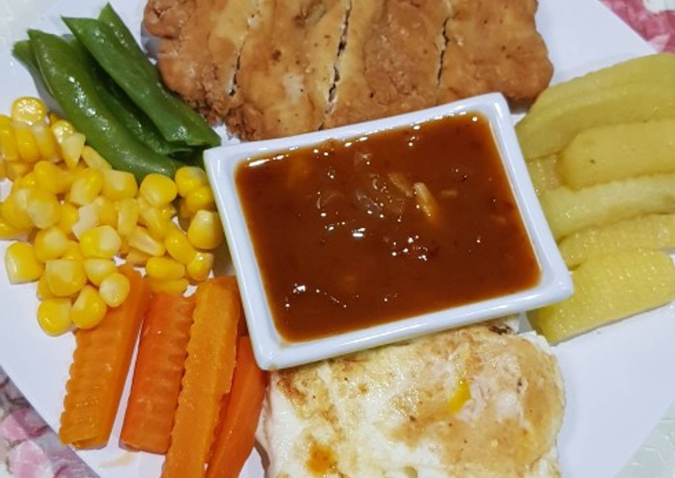 Chicken Steak Saus Asam Manis