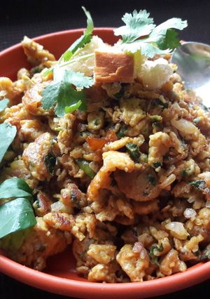 A picture of Bread and Egg Scramble(bread-egg burji).