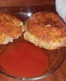 Papas rellenas con jamón y queso