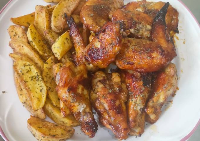 Langkah Mudah untuk Membuat BBQ chicken wings, Menggugah Selera