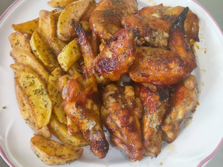 Langkah Mudah untuk Membuat BBQ chicken wings, Menggugah Selera