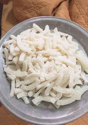 Hình của món Mứt dừa non.