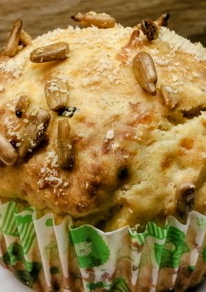 Tejfölös - joghurtos sós muffin recept fotója