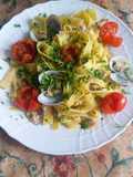 Tagliatelle alle vongole... colorazione patriottica!