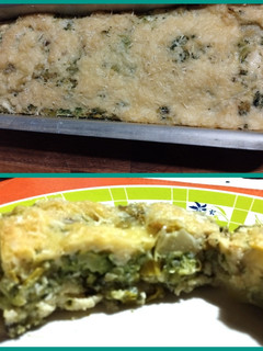 Una foto de Budín de brócoli (tipo budín de pan salado)