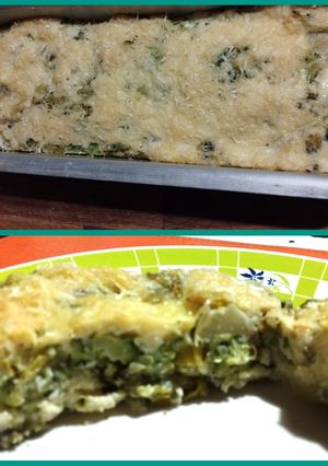Una foto de Budín de brócoli (tipo budín de pan salado)