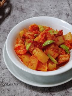 Foto resep Balado Kentang Udang Pete