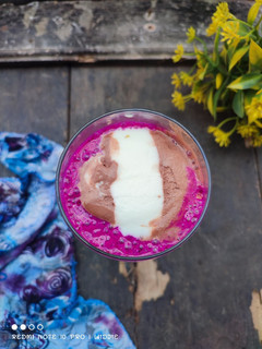 Foto resep Jus Buah Naga with Ice Cream