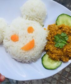 cơm bò xào cho bé