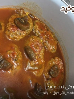 عکسی از دستور کباب دیگی قارچ🍄