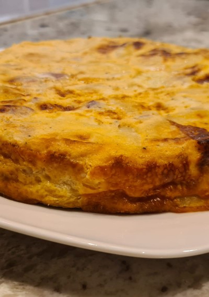 Una foto de Tortilla de patata y calabacín al horno