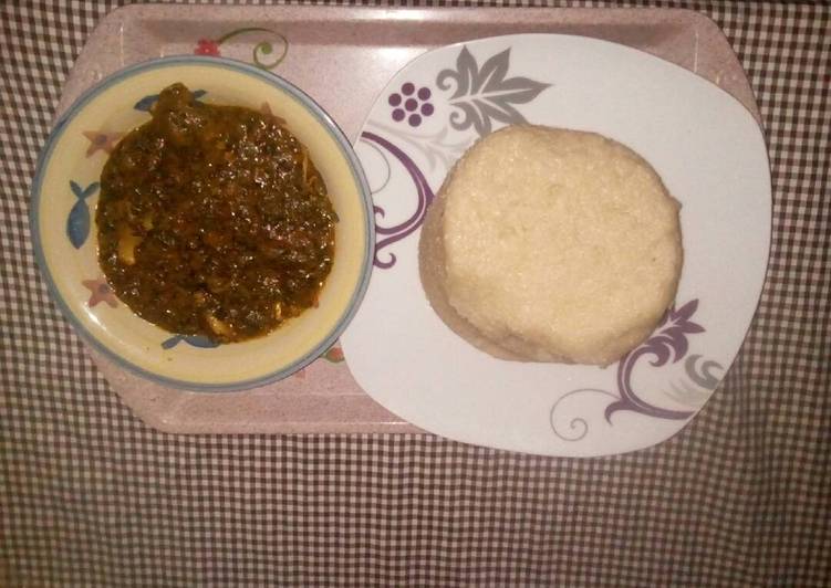 Recipe of Award-winning Ogbonno soup with eba