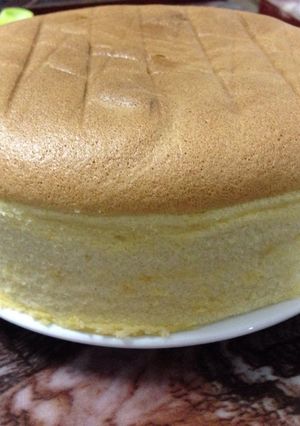 Hình của món Ogura cake vị cam.