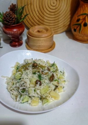 صورة لوصفة سلطة الأرز والبطاطس