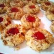Galletitas de nuez y jalea de frutilla