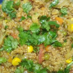 A picture of Spicy broken wheat (veggies se bhara).