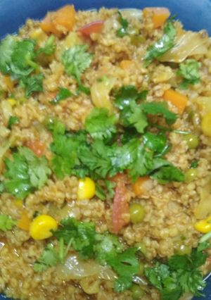 A picture of Spicy broken wheat (veggies se bhara).