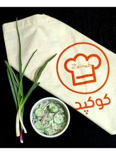 عکسی از دستور سالاد خیار و پیازچه