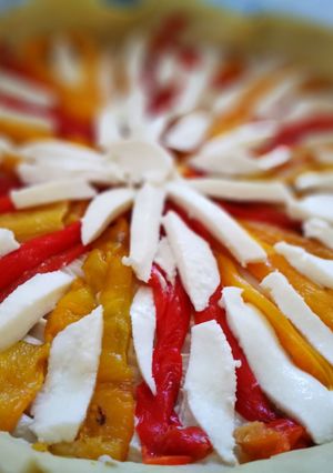 Foto di Torta salata peperoni e mozzarella