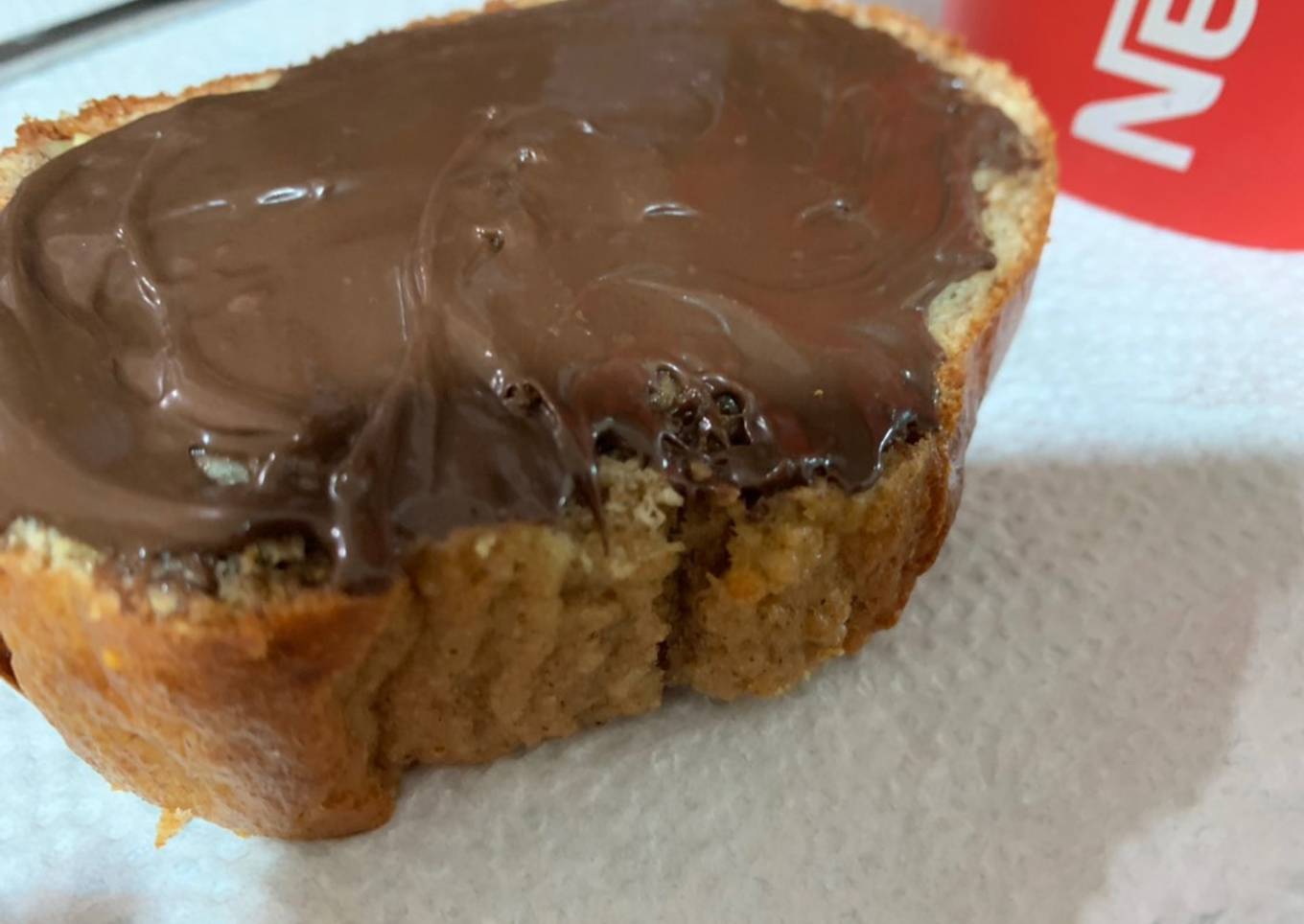 Banana bread con crema de chocolate fit馃崒馃崒馃崼馃崼