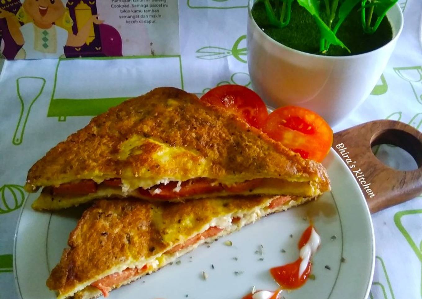 Roti Panggang Keju Sosis (Savory Toast)