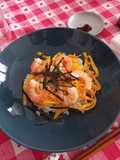 Chirashi sushi con frittata e gamberi (con le cose che ho trovato in frigo)