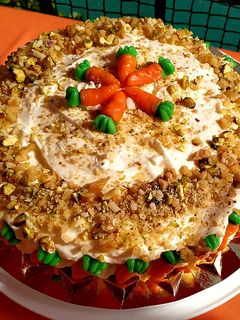 Una foto de Carrot cake con frosting