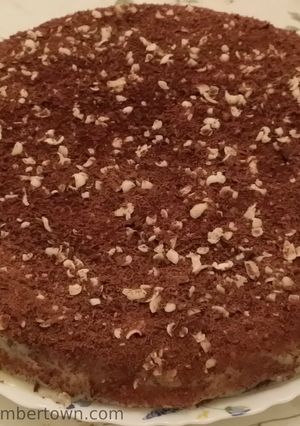 A picture of Eggless Chocolate Cake.