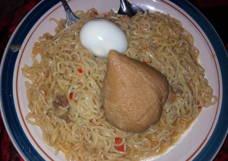 Indomie With Moimoi Egg Recipe By Mom Ahmad Kitchen Cookpad
