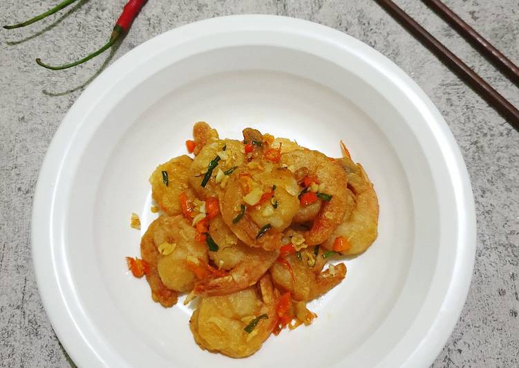 Resep Udang Cabai Garam, Menggugah Selera