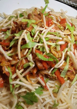 A picture of Tasty and yummilicious pasta😍😍.